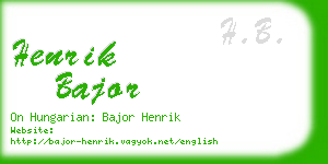 henrik bajor business card